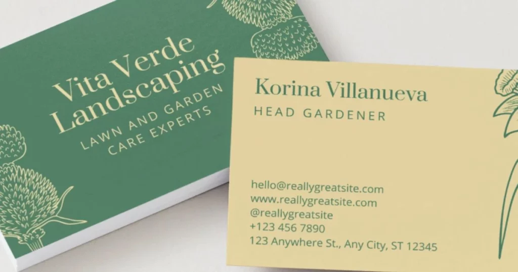 Landscaping Business Card Templates & Inspiration